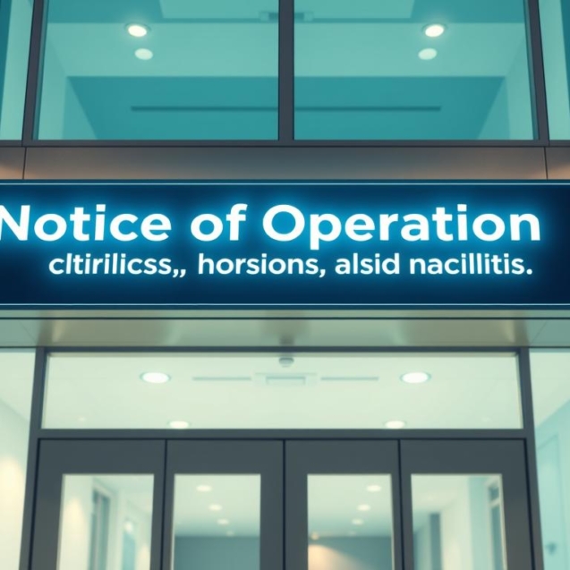 Aviso de funcionamiento consultorios, clínicas y hospitales